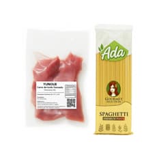 Combo de espaguetis Ada + Carne de cerdo troceada Yunque