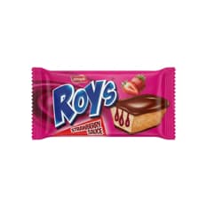 Pastel relleno de crema de fresa y cubierto de chocolate Roys Simsek (50 g / 1.76 oz)