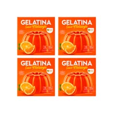 Gelatina sabor naranja Macro Food (4 x 100 g / 3.5 oz)