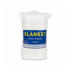 Colcha 100 % poliéster color blanco LGCL 150 cm x 200 cm