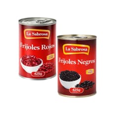 Frijoles rojos enlatados + Frijoles negros enlatados