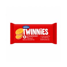Galletas de vainilla con crema sabor a fresa Twinnies Mrs Bector's Cremica (23g / 0.81 oz)
