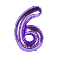 Globo morado Número 6 32 pulgadas Balloon
