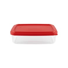 Fiambrera rectangular con tapa color rojo 750 ml Casa y Menaje