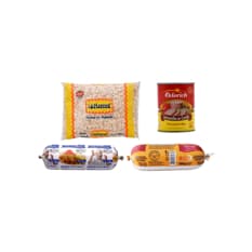 Combo mixto (avena, picadillo, mortadella y jamonilla)