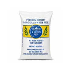 Arroz blanco de grano largo Crown Rice (25 kg / 55.1 lb)
