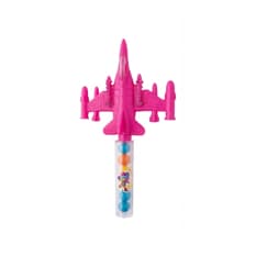 Avión de juguete rosado con caramelos Chipirrines