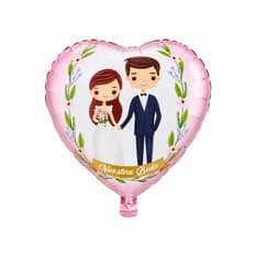 Globo en forma de corazó con cartel de Nuestra Boda Balloon (18 pulgadas)