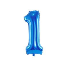 Globo azul número 1 Balloon (16 pulgadas)