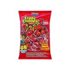 Paquete de chupa chupa XXL relleno de chicle sabor fresa Tropi Gusto (1.2 kg / 2.64 lb)