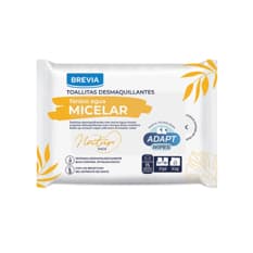 Toallitas desmaquillantes con tónico agua micelar Brevia (15 U)