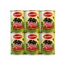 Combo frijoles negros cocidos Sabrosísimo (6 x 400 g / 14.11 oz)