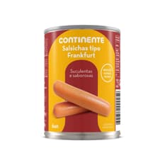 Salchichas Frankfurt en lata, sin gluten, Continente (250 g / 8.8 oz)