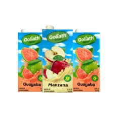 Jugos mixtos sabor manzana + guayaba Goliath
