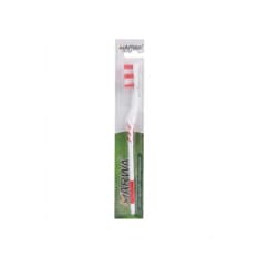 Cepillo de dientes color rojo con tapa y cerda de dureza media Marwa MR-612