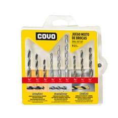Set mixto de 9 de brocas - 3 barrenas por tipo - de para madera concreto metal Covo