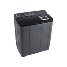 Lavadora semiautomática de doble tina 7 kg color negro Milexus ML-WM-7KGS