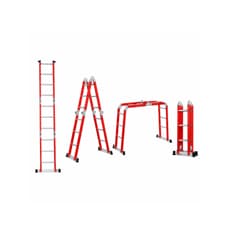 Escalera multifuncional de aluminio reforzado de 4 secciones y 4 pasos MAF