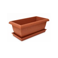 Jardinera plástica Elsa con plato 39 cm Casa y Menaje