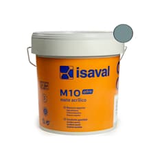 Pintura acrilica interior y exterior color gris azulado M - 10 Isaval (5 Kg / 11 lb)