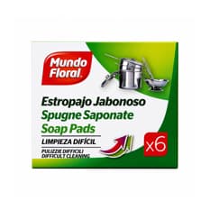 Estropajo jabonoso Mundo floral (6 U)