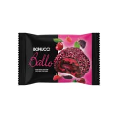 Pastel de chocolate relleno y cubierto de crema de frutos del bosque Bonucci Ballo (40 g / 1.41 oz)