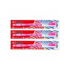 Cepillo de dientes rosa Oralflex (3 x 1 U)