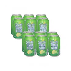 Refresco gaseado de limón y lima Santa (12 x 330 ml)