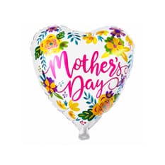 Globo en forma de corazón con cartel de Happy mother´s day Balloon (17 pulgadas)