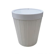 Cesto de plástico con tapa giratoria de 2 galones Lotus Home Collections