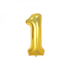 Globo dorado Número 1 Balloon (16 pulgadas)