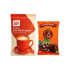 Café 100 % natural arábico + Crema para café en polvo