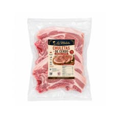 Chuletas de cerdo con piel y hueso La Mulata (1 kg / 2.2 lb)