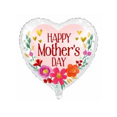 Globo en forma de corazón con cartel de Happy mother´s day Balloon (17 pulgadas)