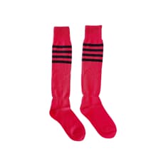 Par de medias de fútbol color rojo Roca (Talla 10 - 13)