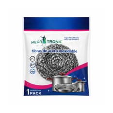 Estropajo de acero inoxidable Mega Tronic (1 U)