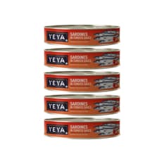 Sardinas en salsa de tomate Yeya (5 x 425 g / 15 oz)