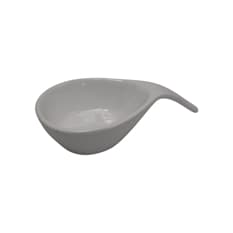 Cuenco de cerámica blanca con forma de cucharón CM (15.5 cm)