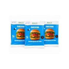 Hamburguesa de Pollo Nativas Jolly Surl ( 3 x 75 g / 2.6 oz)