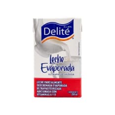 Leche evaporada ultrapasteurizada Delité (250 ml)