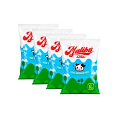 Leche entera en polvo Malibú del Caribe (4 x 1 kg / 2.2 lb)