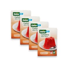 Gelatina sabor fresa con vitamina C Hiper Dino (4 x 170 g / 5.9 oz)