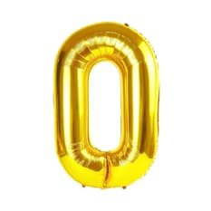 Globo dorado Número 0 Balloon (32 pulgadas)