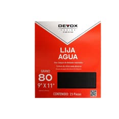 Lijas de agua 9'' x 11'' grano 80 Devox Caribe (25 U)