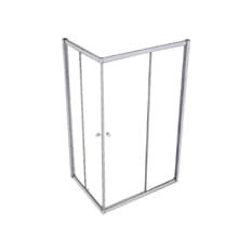Mampara de ducha esquinera 175 cm x 190 cm Gala G8940500