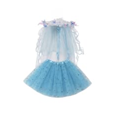 Saya -falda- de organza y velo azul con luces LED Gutza