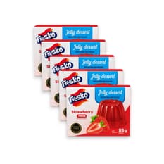 Gelatina sabor fresa Fresko (5 X 85 g / 3 oz)