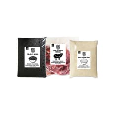 Combo criollo #15: Carne de carnero troceada Cosecha Real + Arroz de grano largo Cosecha Real + Frijoles negros Cosecha Real