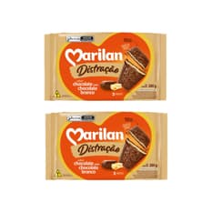Galleta dulce sabor a chocolate rellena de galleta dulce sabor a chocolate blanco Marilan (2 x 280 g / 9.88 oz)