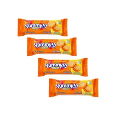 Galletas sándwich de vainilla rellenas de crema sabor a naranja Delizola (4 x 35 g / 1.23 oz)